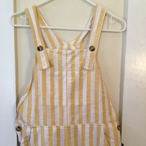 Yellow Pinstripe Urban Outfitters Overalls!!